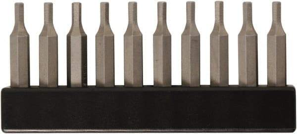 Wiha - 1/2" Hex Screwdriver Bit - 4mm Drive, 28mm OAL - Industrial Tool & Supply