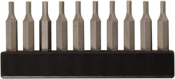 Wiha - 4mm Hex Screwdriver Bit - 4mm Drive, 28mm OAL - Industrial Tool & Supply