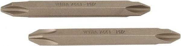 Wiha - #2, Phillips Screwdriver Bit - 1/4" Drive, - Industrial Tool & Supply