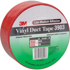 3M - 50 Yd x 49" x 6.5 mil Red Vinyl Duct Tape - Industrial Tool & Supply