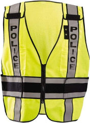 OccuNomix - Size XL High Visibility Yellow Mesh/Solid Public Safety Vest - 63" Chest, ANSI 107-2015, Hook & Loop Closure, 2 Pockets, Polyester - Industrial Tool & Supply