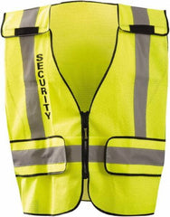 OccuNomix - One Size Fits Most High Visibility Yellow Mesh Public Safety Vest - 51" Chest, ANSI 107-2015, Hook & Loop Closure, Polyester - Industrial Tool & Supply