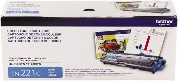 Brother - Cyan Toner Cartridge - Use with Brother HL-310CW, 3170CW, 3180CDW, MFC-9130CW, 9330CDW, 9340CW - Industrial Tool & Supply