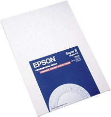 Epson - 13" x 19" White Photo Paper - Use with Inkjet Printers - Industrial Tool & Supply