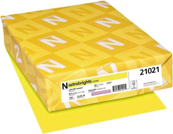 Neenah Paper - 8-1/2" x 11" Lift-Off Lemon Colored Copy Paper - Use with Inkjet Printers, Laser Printers, Copiers - Industrial Tool & Supply