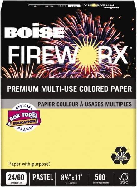Boise - 8-1/2" x 11" Crackling Canary Colored Copy Paper - Use with Laser Printers, Copiers, Plain Paper Fax Machines, Multifunction Machines - Industrial Tool & Supply