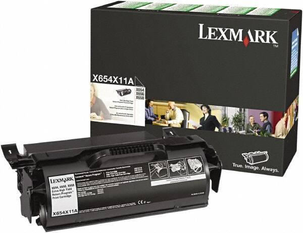 Lexmark - Black Toner Cartridge - Use with Lexmark X651de, X652de, X654de, X656de, X656dte, X658de, X658dfe, X658dme, X658dte, X658dtfe, X658dtme - Industrial Tool & Supply