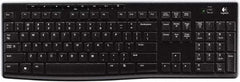 Logitech - Black Wireless Keyboard - Use with Mac OS X, Windows XP, Vista 7, 8 - Industrial Tool & Supply