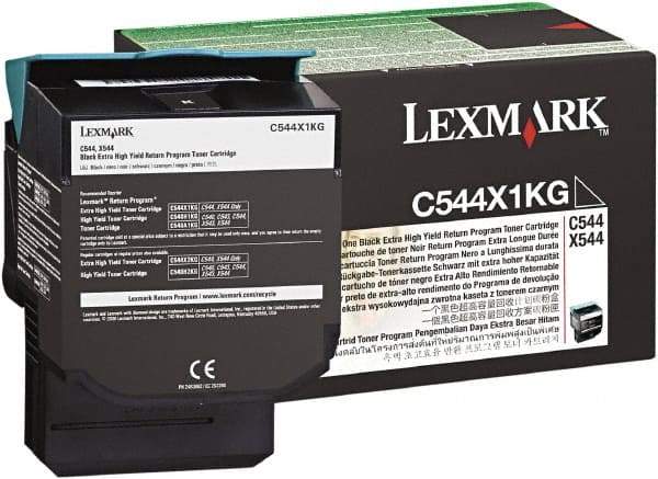 Lexmark - Black Toner Cartridge - Use with Lexmark C544dn, C544dtn, C544dw, C544n, X544dn, X544dtn, X544dw, X544n - Industrial Tool & Supply