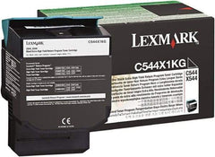 Lexmark - Black Toner Cartridge - Use with Lexmark C544dn, C544dtn, C544dw, C544n, X544dn, X544dtn, X544dw, X544n - Industrial Tool & Supply