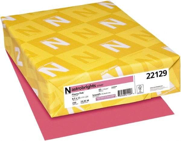 Neenah Paper - 8-1/2" x 11" Plasma Pink Colored Copy Paper - Use with Inkjet Printers, Laser Printers, Copiers - Industrial Tool & Supply