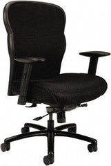 Basyx - 42-7/8" High Big & Tall Mesh Chair - 28 5/8" Wide x 25-5/8" Deep, Fabric Mesh Seat, Black - Industrial Tool & Supply