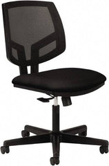 Hon - 38-3/4" High Task Chair - 24" Wide x 25" Deep, 100% Polyester Seat, Black - Industrial Tool & Supply
