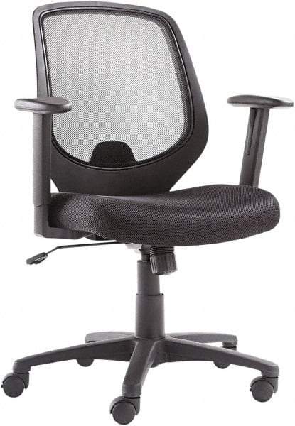OIF - 40-3/8" High Mid Back Chair - 24" Wide x 22-7/8" Deep, Mesh Seat, Black - Industrial Tool & Supply