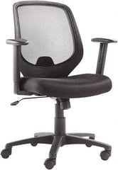 OIF - 40-3/8" High Mid Back Chair - 24" Wide x 22-7/8" Deep, Mesh Seat, Black - Industrial Tool & Supply