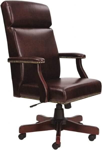 ALERA - 48-3/4" High High Back Chair - 26" Wide x 29" Deep, Vinyl Seat, Burgundy - Industrial Tool & Supply