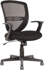 OIF - 39" High Mid Back Chair - 26-1/8" Wide x 26-3/8" Deep, Fabric Mesh Seat, Black - Industrial Tool & Supply