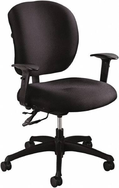 Safco - 38" High Task Chair - 26" Wide x 26" Deep, Foam Seat, Black - Industrial Tool & Supply