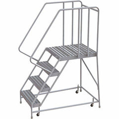 TRI-ARC - Rolling & Wall Mounted Ladders & Platforms Type: Rolling Warehouse Ladder Style: Rolling Safety Ladder - Industrial Tool & Supply