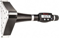 Starrett - 6" to 7", IP67, Carbide Face Electronic Inside Micrometer - 0.00005" Resolution, 0.0003" Accuracy, 4-1/2" Gage Depth - Industrial Tool & Supply