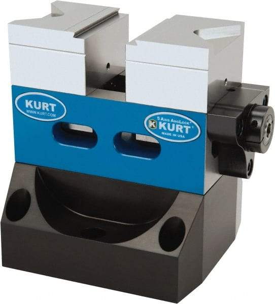 Kurt - 1 Piece Vise Riser - Aluminum, 5" Long, 4-3/4" Wide, 2-11/16" High - Industrial Tool & Supply