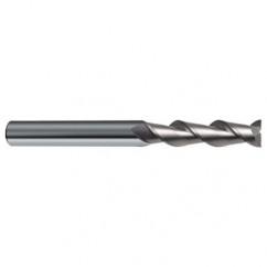 12mm Dia. - 150mm OAL - 45° Helix Bright Carbide End Mill - 2 FL - Industrial Tool & Supply