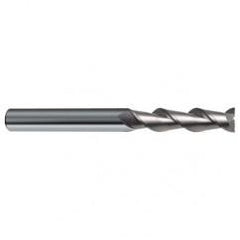 16mm Dia. - 150mm OAL - 45° Helix Bright Carbide End Mill - 2 FL - Industrial Tool & Supply