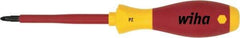 Wiha - #0 Point, 60mm Blade Length Posidrive Screwdriver - 164mm OAL - Industrial Tool & Supply