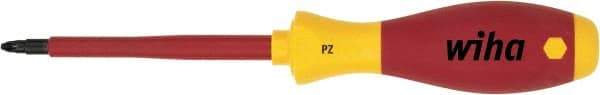 Wiha - #1 Point, 80mm Blade Length Posidrive Screwdriver - 191mm OAL - Industrial Tool & Supply