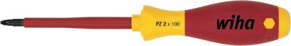 Wiha - #2 Point, 100mm Blade Length Posidrive Screwdriver - 218mm OAL - Industrial Tool & Supply