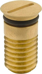 Jergens - 1 Piece M12x1.75 Vise Chip Plug - Brass, 30" Long, 14.5mm Wide - Industrial Tool & Supply