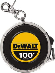 DeWALT - 100' x 3/8" Tape Measure - 1/8" Graduation - Industrial Tool & Supply