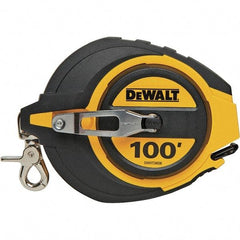 DeWALT - 100' x 3/8" Tape Measure - 1/8" Graduation, Inch Graduation Style - Industrial Tool & Supply