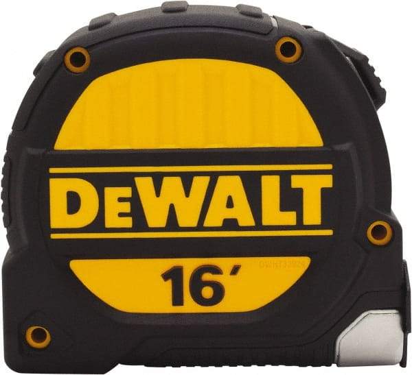 DeWALT - 16' x 1-1/4" Tape Measure - 1/16" Graduation, Inch Graduation Style - Industrial Tool & Supply