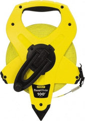 Stanley - 100' x 1/2" Tape Measure - 1/16" Graduation, Inch & Metric Graduation Style - Industrial Tool & Supply