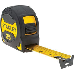 Stanley - 25' x 1-1/8" Tape Measure - 1/16" Graduation, Inch Graduation Style - Industrial Tool & Supply