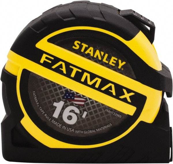 Stanley - 16' x 1-1/4" Tape Measure - 1/16" Graduation - Industrial Tool & Supply