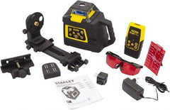 Stanley - 2,000' Measuring Range, 1/16" at 100' Accuracy, Self-Leveling Rotary Laser - ±5° Self Leveling Range, 150, 300 & 600 RPM, 1 Beam, NiCad Battery Included - Industrial Tool & Supply