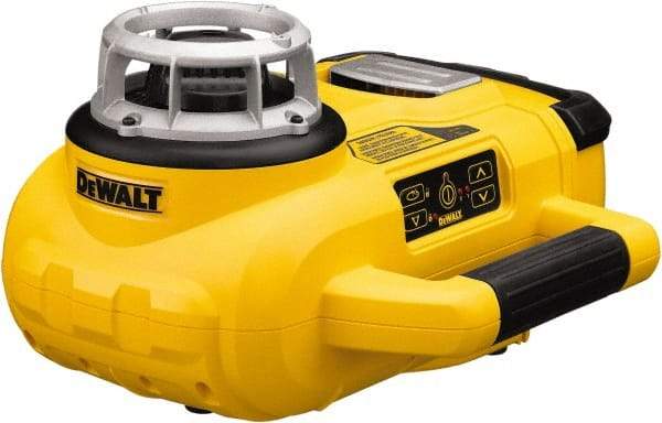 DeWALT - 1,500' Measuring Range, 1/8" at 100' Accuracy, Self-Leveling Rotary Laser - ±5° Self Leveling Range, 60, 250 & 600 RPM, 1 Beam, Lithium-Ion Battery Included - Industrial Tool & Supply