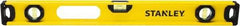Stanley - 24" Long 3 Vial I-Beam Level - Aluminum, Yellow, 1 Level & 2 Plumb Vials - Industrial Tool & Supply