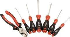 Wiha - 7 Piece Phillips Screwdriver, Slotted & Bicut Hand Tool Set - Comes in Clamshell - Industrial Tool & Supply