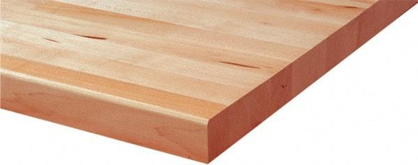 Proto - Tool Box Wood Worktop - 79" Wide x 82-1/2" Deep x 2-3/16" High, Brown, For 79" Wide Roller Cabinets - Industrial Tool & Supply