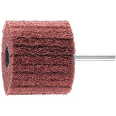 PFERD - 2-3/8" Diam x 2" Face Width, Aluminum Oxide Nonwoven Mounted Flap Wheel - 1/4" Shank Mount, 180 Grit, 10,000 Max RPM - Industrial Tool & Supply