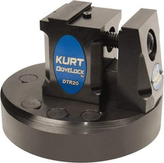 Kurt - 2" Jaw Width, 3-7/8" High x 5.38" Long x 5-3/8" Wide Dovetail Reversible Vise - For Use with 4 & 5 Axis Workholding Systems - Industrial Tool & Supply
