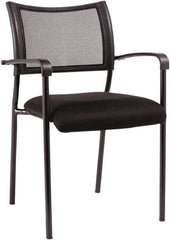 ALERA - Mesh Fabric Black Stacking Chair - Black Frame, 21-1/4" Wide x 23-5/8" Deep x 33-1/2" High - Industrial Tool & Supply