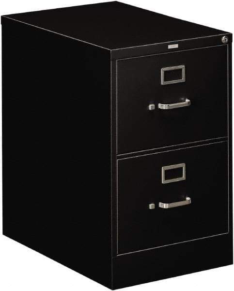 Hon - 18-1/4" Wide x 29" High x 26-1/2" Deep, 2 Drawer Vertical File - Steel, Black - Industrial Tool & Supply