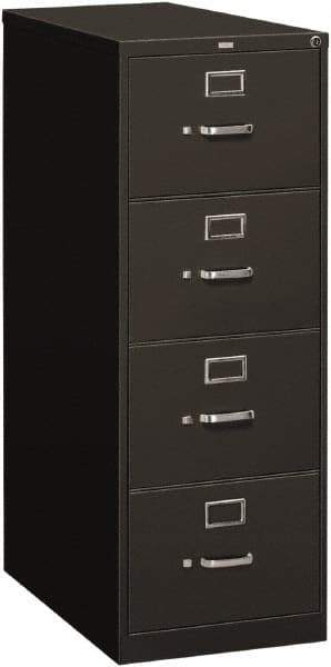 Hon - 18-1/4" Wide x 52" High x 26-1/2" Deep, 4 Drawer Vertical File - Steel, Charcoal - Industrial Tool & Supply
