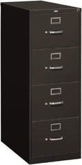 Hon - 18-1/4" Wide x 52" High x 26-1/2" Deep, 4 Drawer Vertical File - Steel, Charcoal - Industrial Tool & Supply