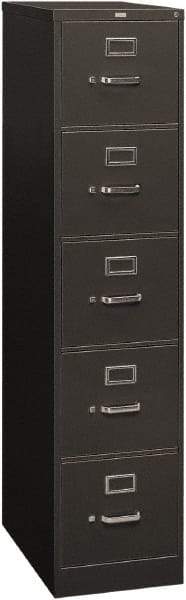 Hon - 15" Wide x 60" High x 26-1/2" Deep, 5 Drawer Vertical File - Steel, Charcoal - Industrial Tool & Supply