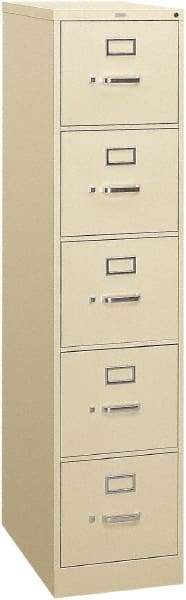 Hon - 15" Wide x 60" High x 26-1/2" Deep, 5 Drawer Vertical File - Steel, Putty - Industrial Tool & Supply
